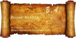 Buzek Attila névjegykártya
