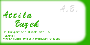 attila buzek business card